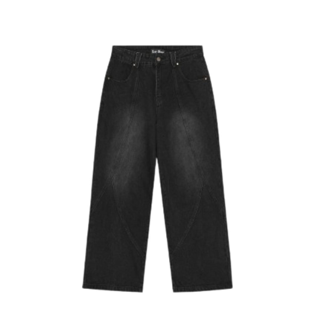 Lost Boys Archives Outerseam Logo Jeans Stonewashed Black