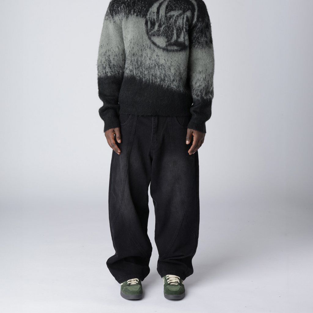 Lost Boys Archives Outerseam Logo Jeans Stonewashed Black