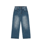 Lost Boys Archives Outerseam Logo Jeans Stonewashed Indigo Blue