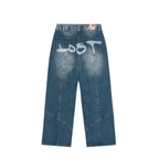 Lost Boys Archives Outerseam Logo Jeans Stonewashed Indigo Blue