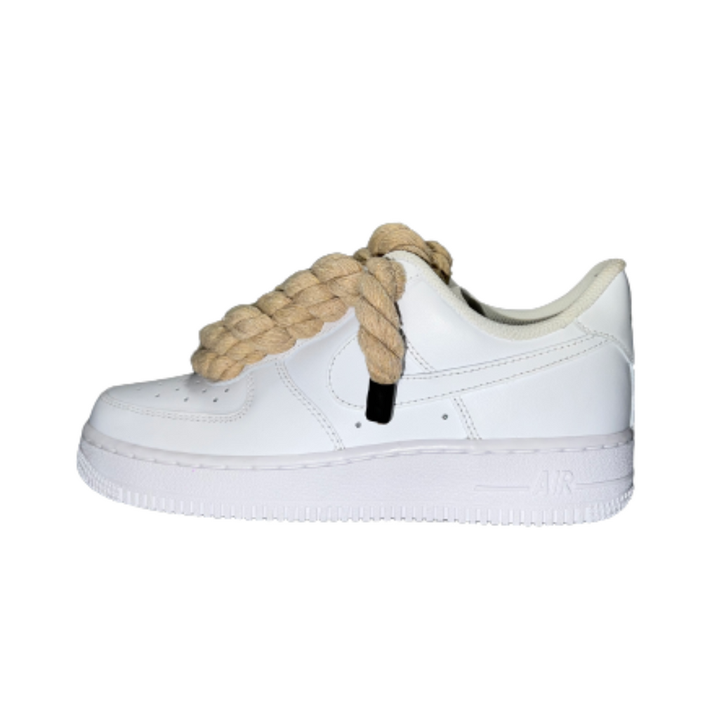 Nike Air Force 1 White Rope Laces Custom