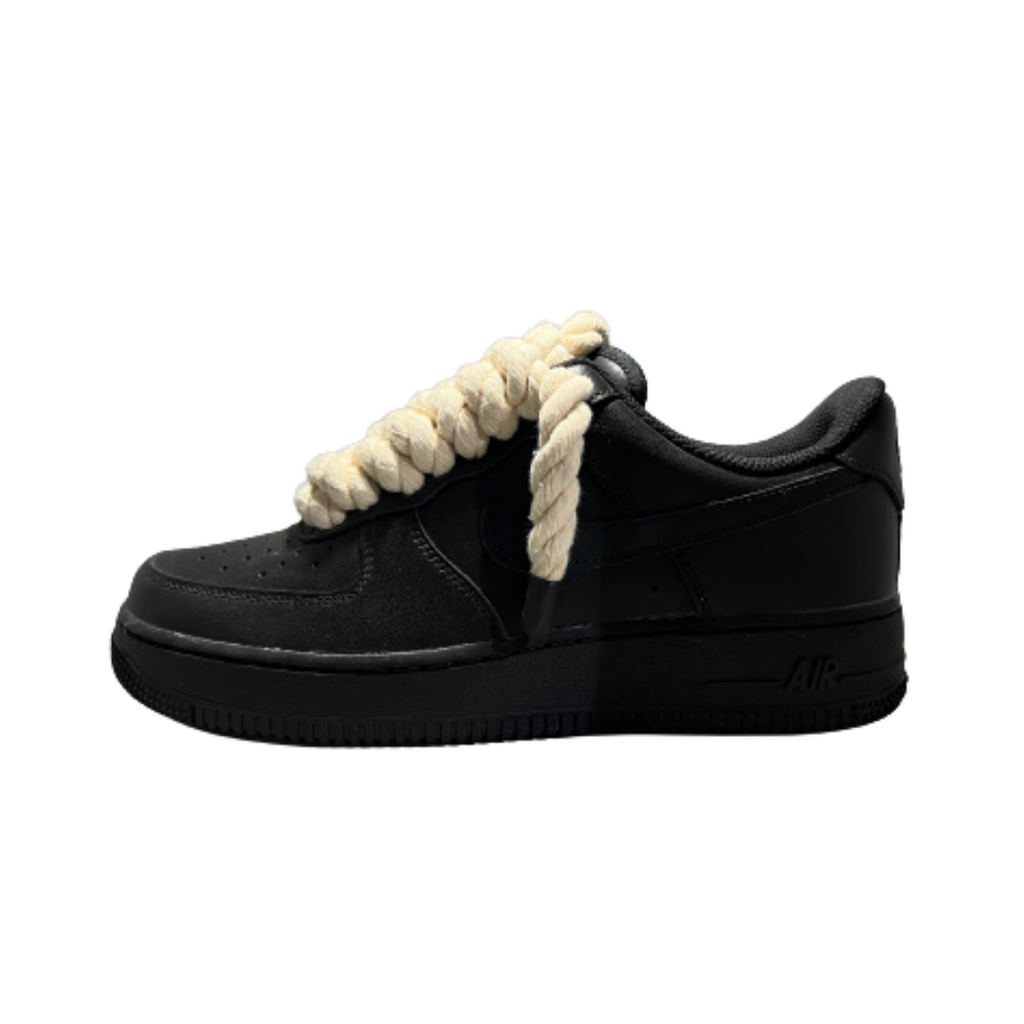 Nike Air Force 1 Black Rope Laces Custom