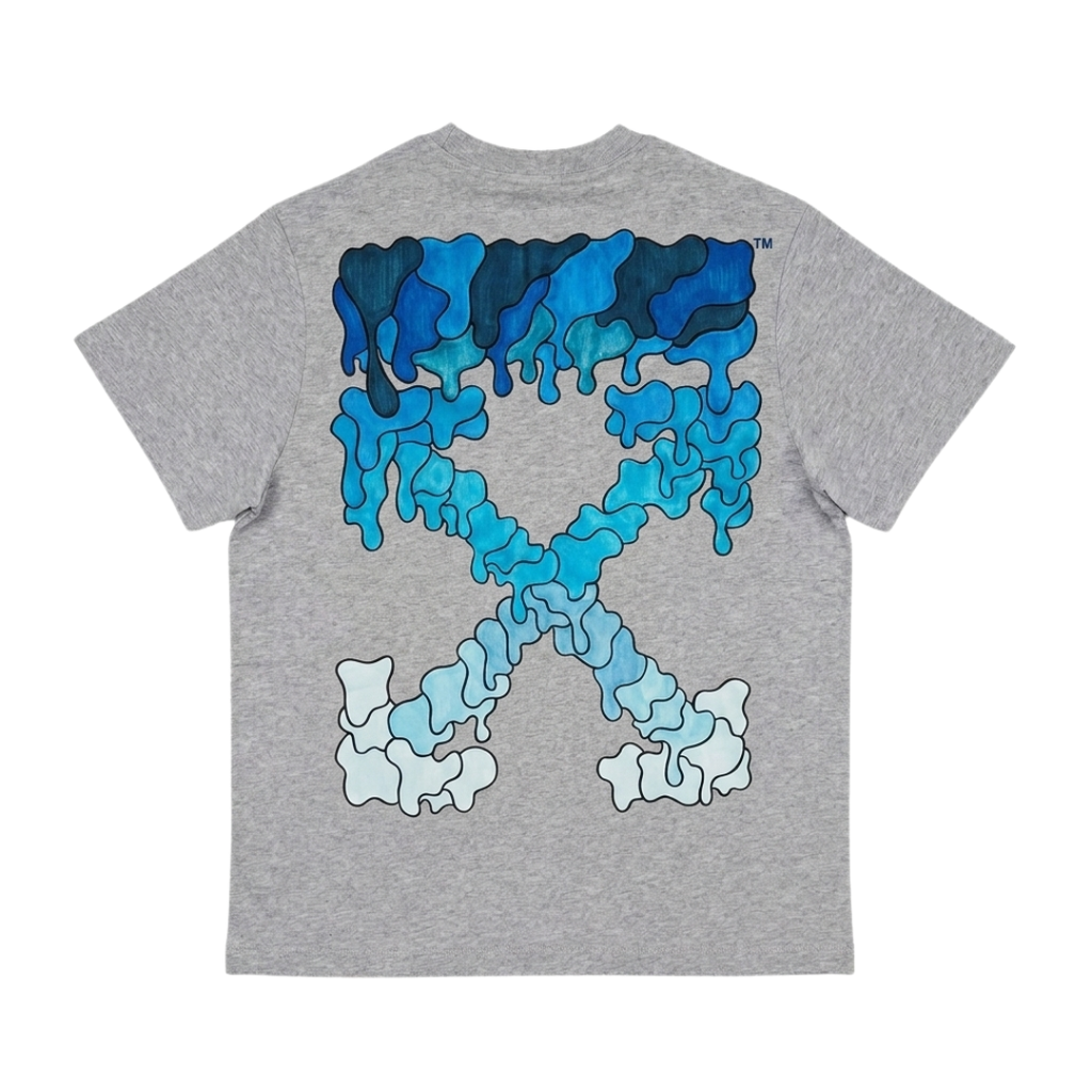 Off White Blue Marker Grey Tee