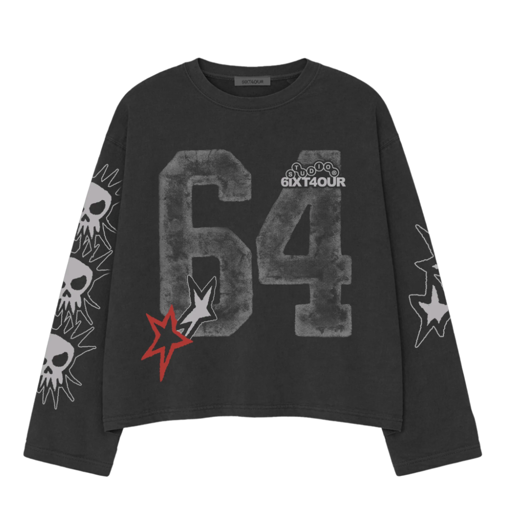 6IXT4OUR Colorful Stars Longsleeve Black