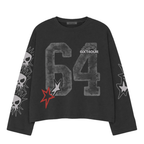 6IXT4OUR Colorful Stars Longsleeve Black