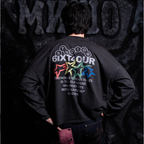 6IXT4OUR Colorful Stars Longsleeve Black