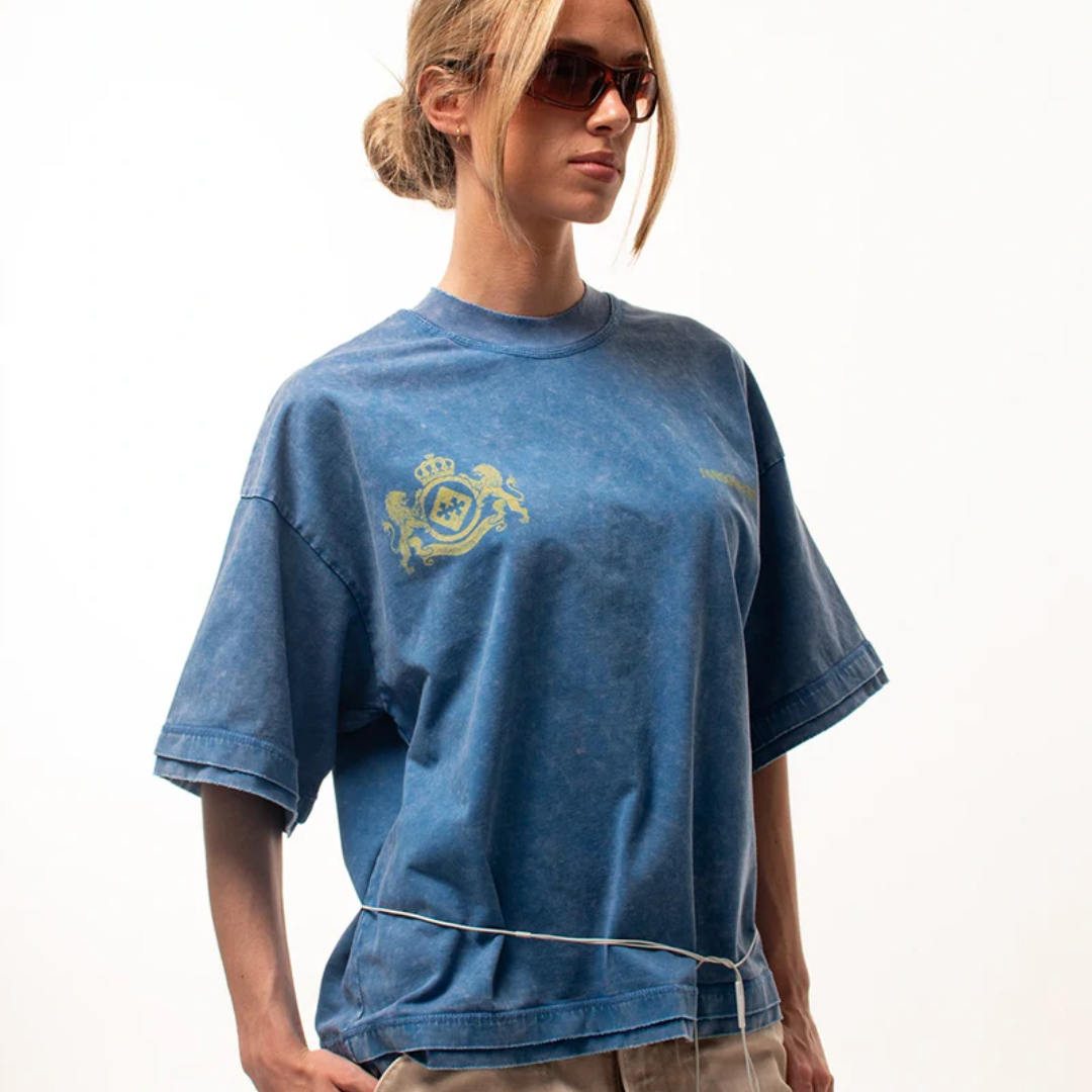 Maison Host Essential MH Crest Tee Blue