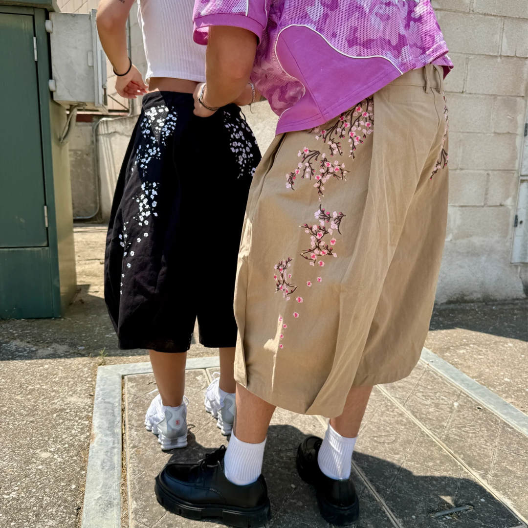 Noemotions Flower Jorts Black