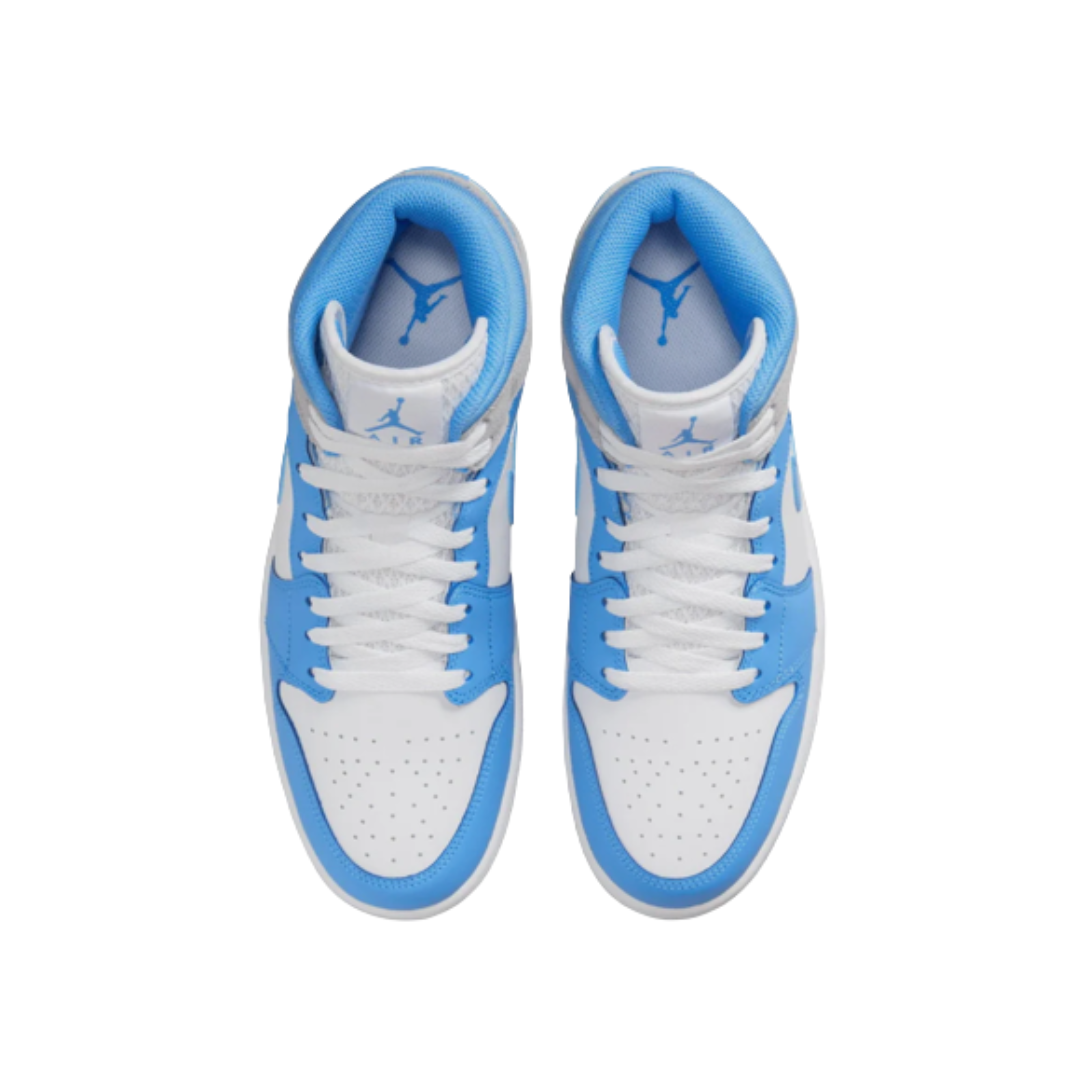 AIR JORDAN 1 MID UNIVERSITY BLUE GREY