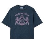 Maison Host Crest Navy Tee