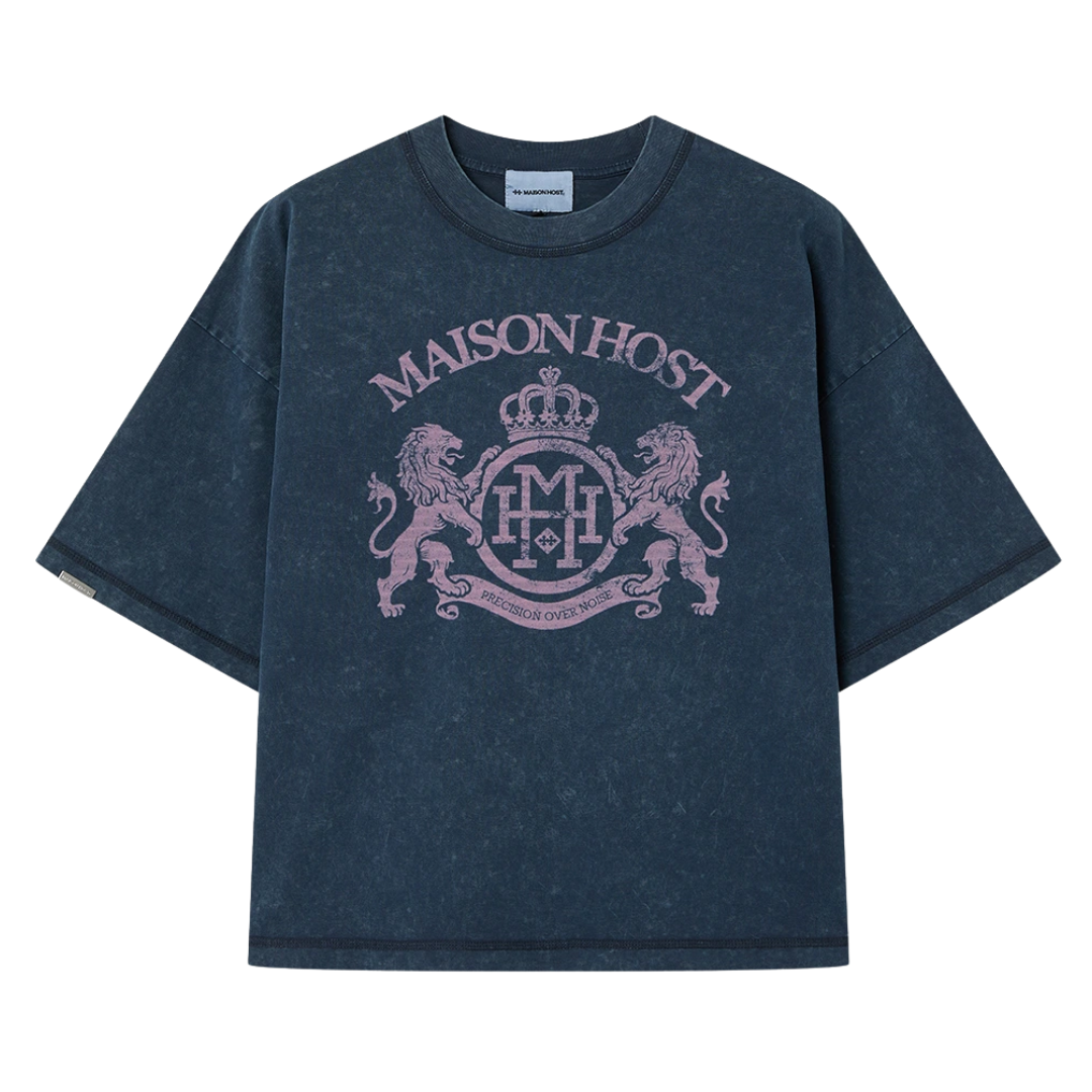 Maison Host Crest Navy Tee