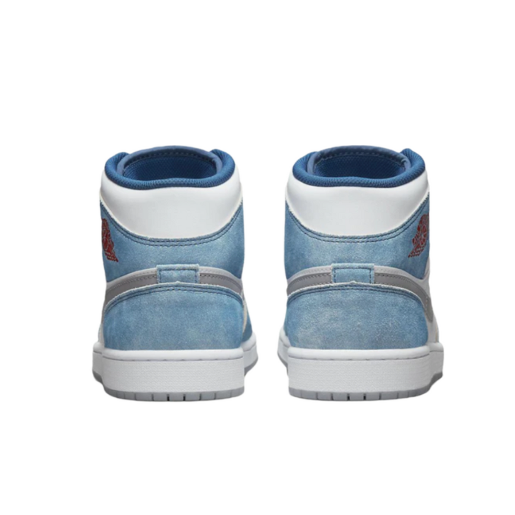 Jordan 1 Mid French Blue Fire Red