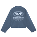 EXCESU Crewneck Aviation Washed Blue