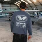 EXCESU Crewneck Aviation Washed Blue
