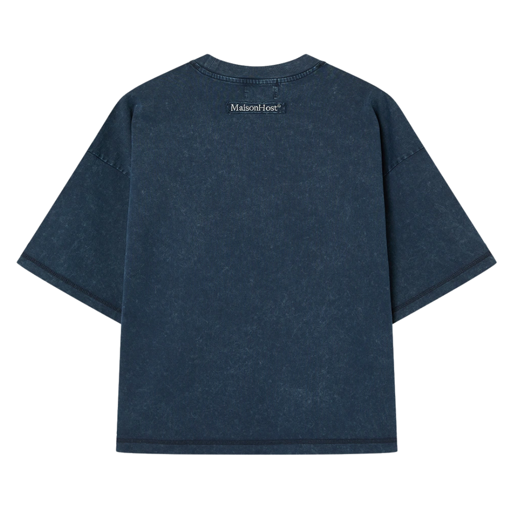 Maison Host Crest Navy Tee