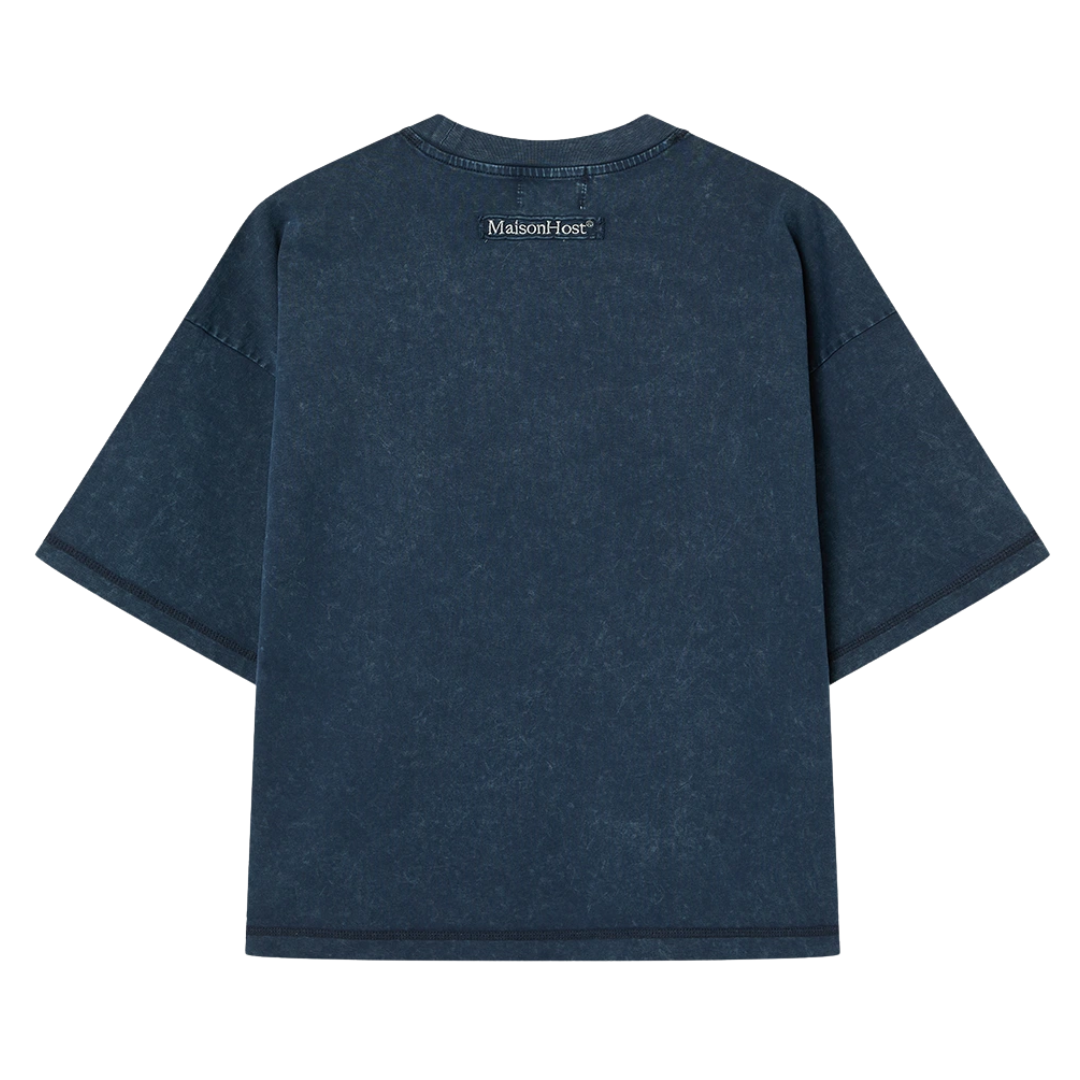Maison Host Crest Navy Tee