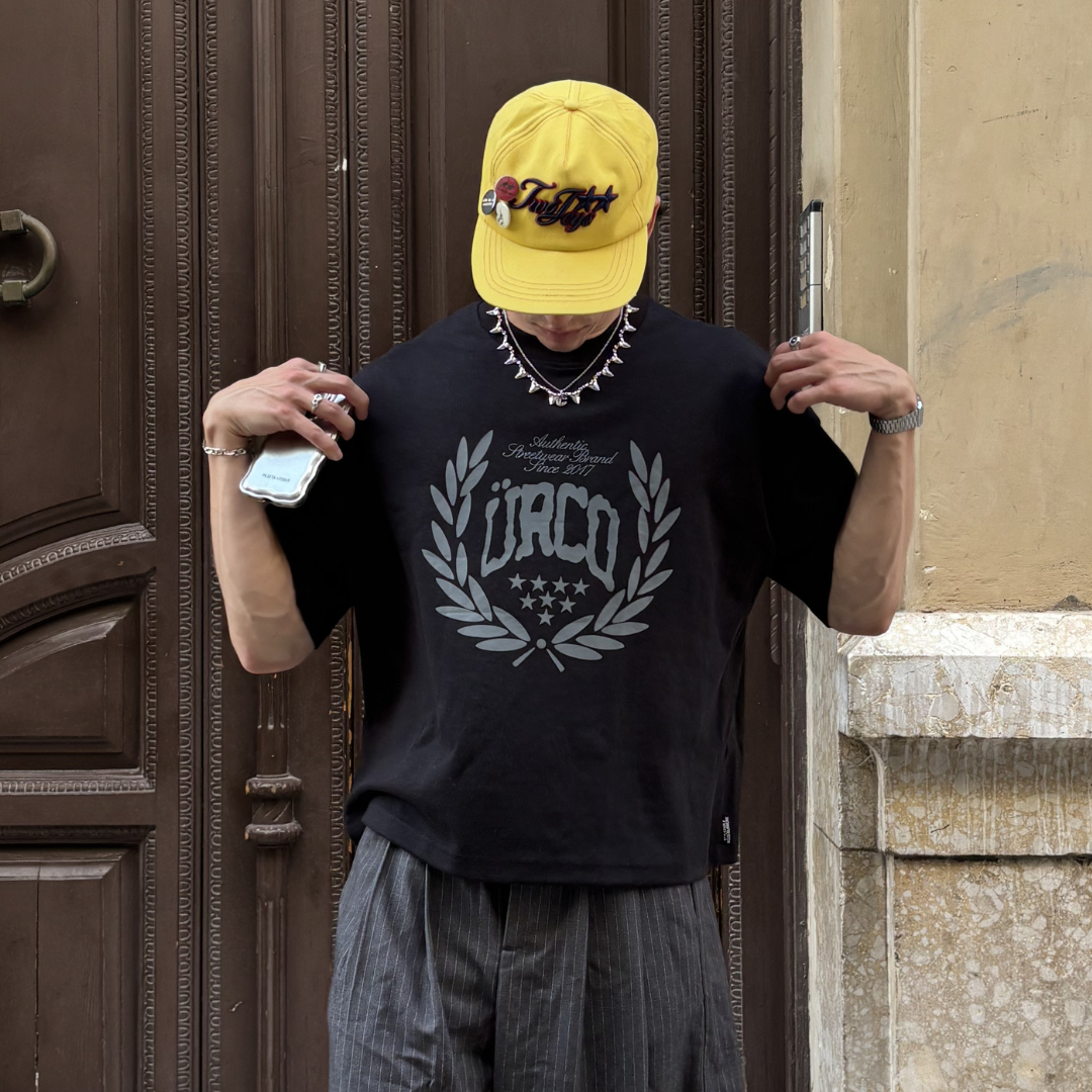 ÜRCO BLACK CROWN BOXY TEE