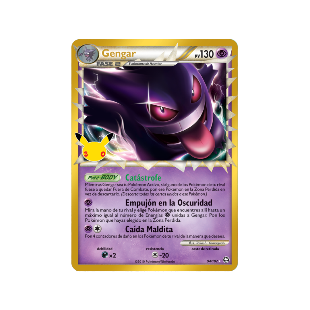Carta Pokémon Gengar - 30 Aniversario (30C TM 94)