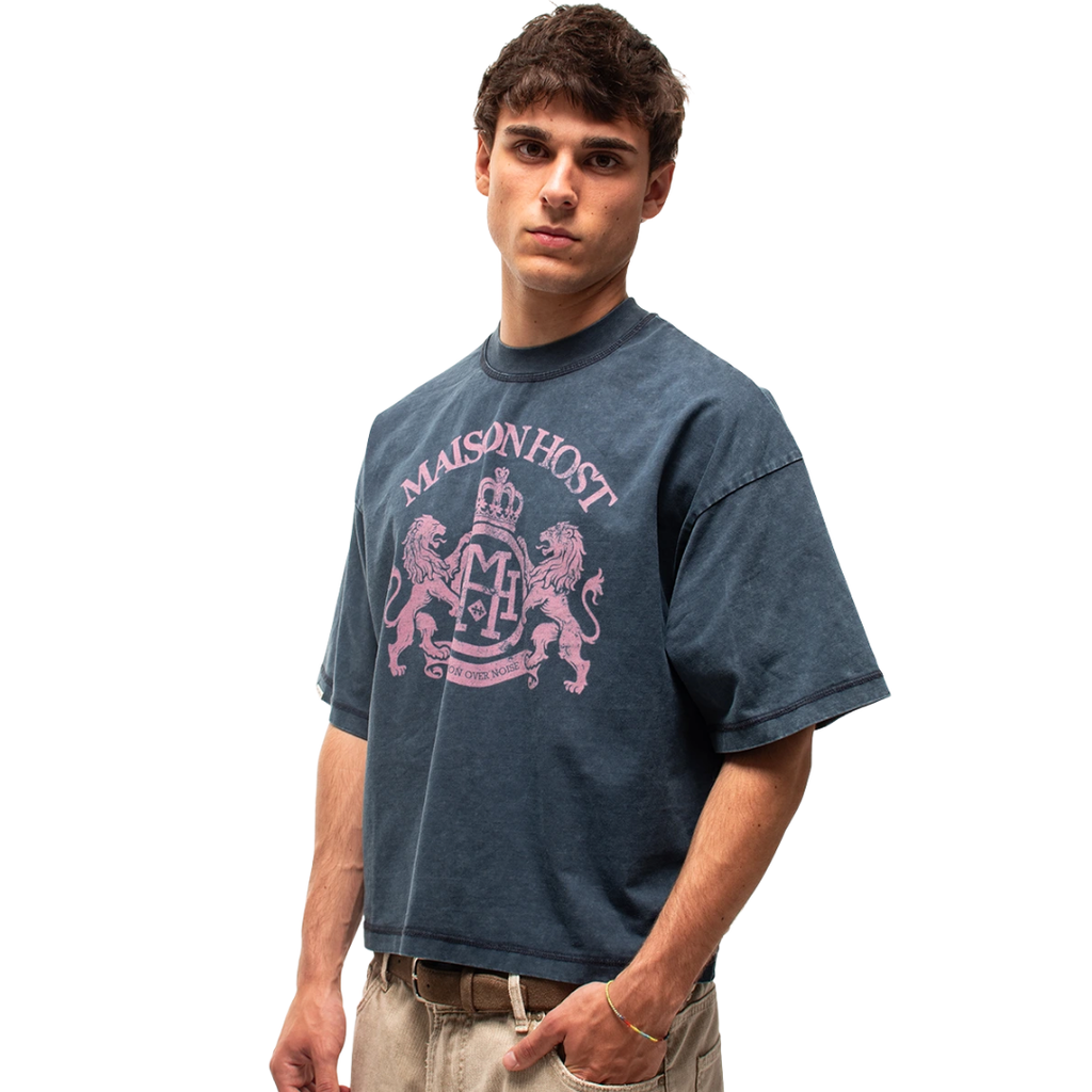 Maison Host Crest Navy Tee
