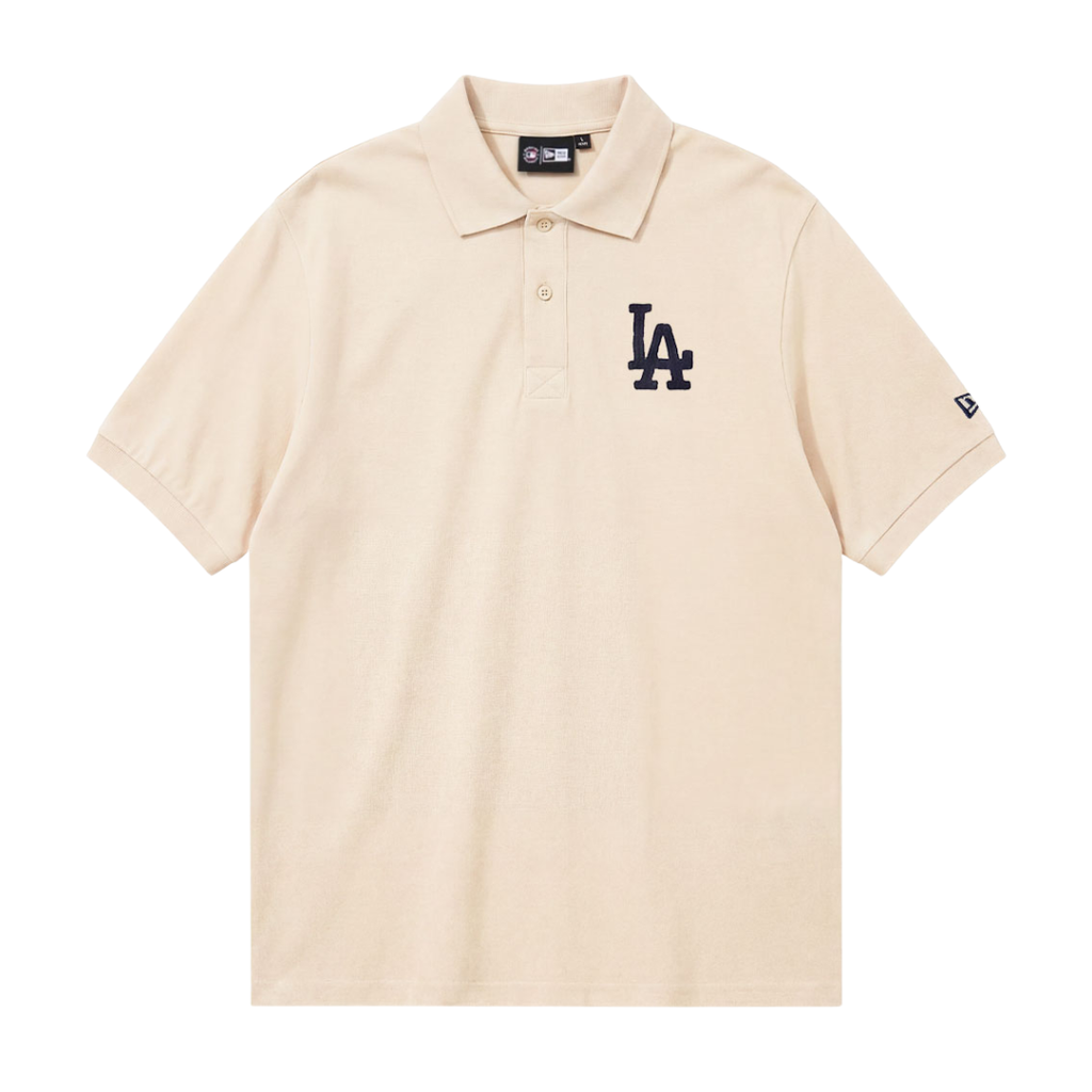 New Era Polo MLB Rib LA Dodgers Blanco