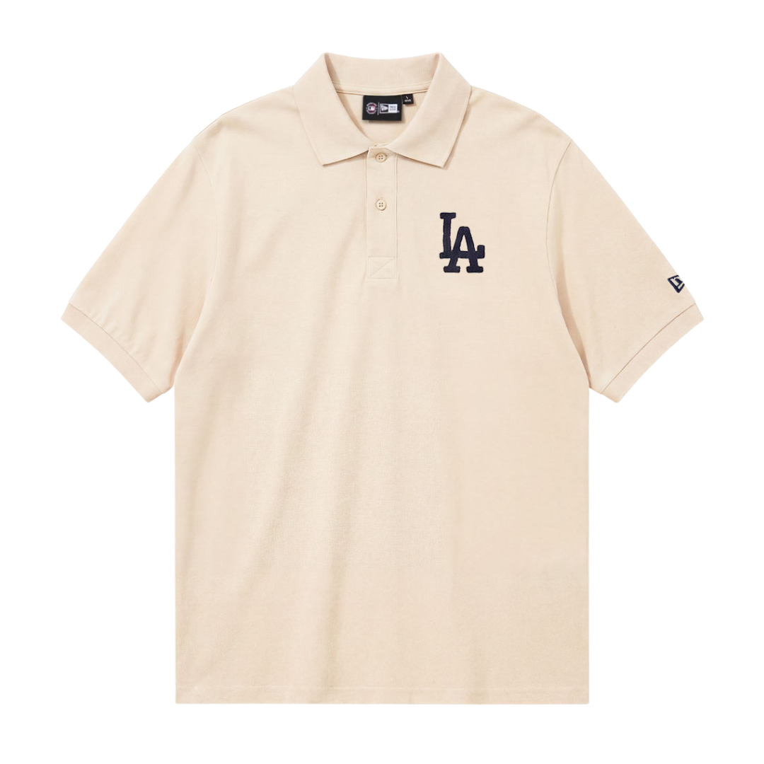 New Era Polo MLB Rib LA Dodgers Blanco