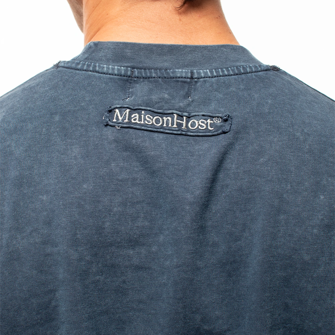 Maison Host Crest Navy Tee