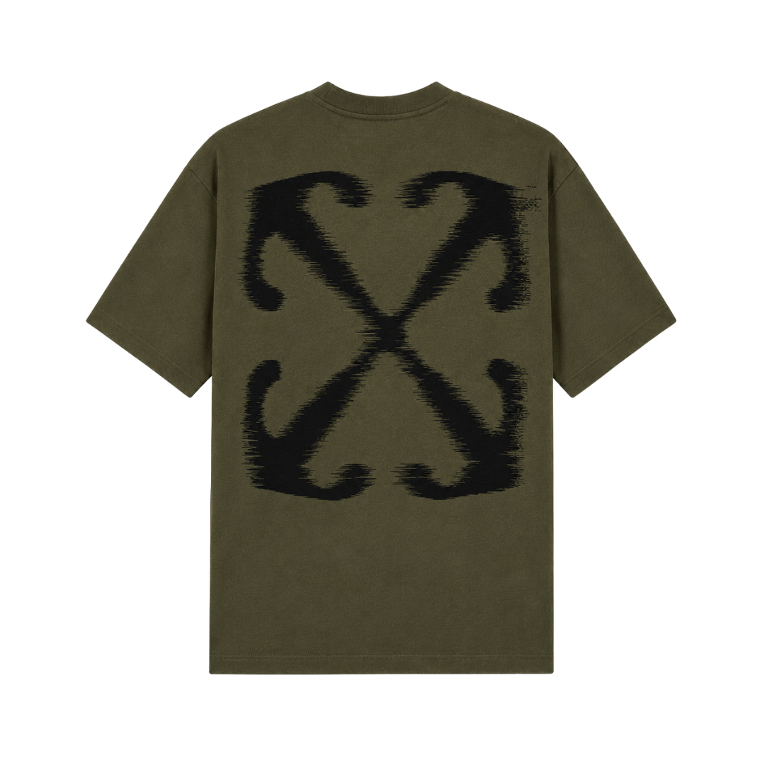 Off White Windy Arrow Winter Moss Tee