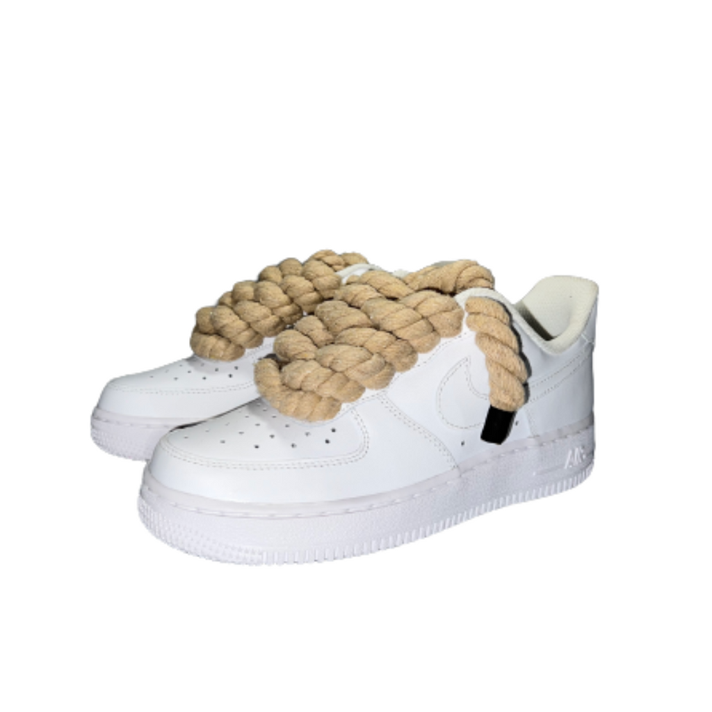 Nike Air Force 1 White Rope Laces Custom