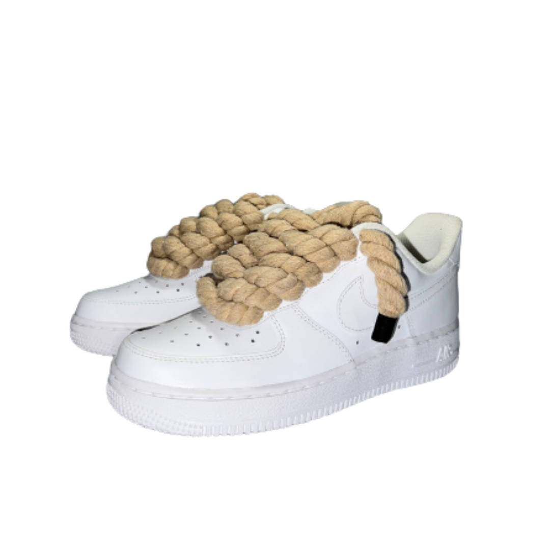 Nike Air Force 1 White Rope Laces Custom