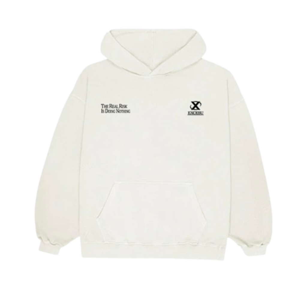 EXCESU Keep The Focus Beige Hoodie