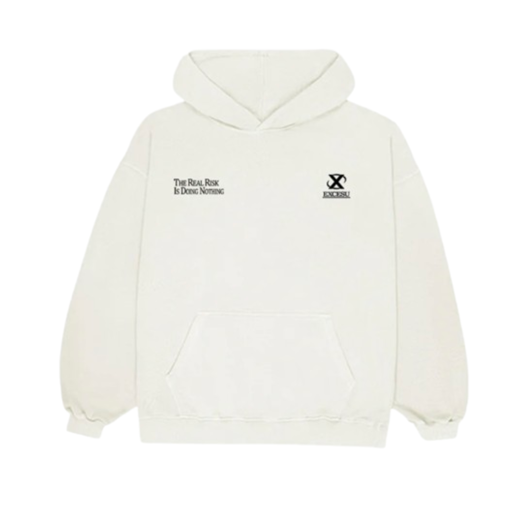 EXCESU Keep The Focus Beige Hoodie