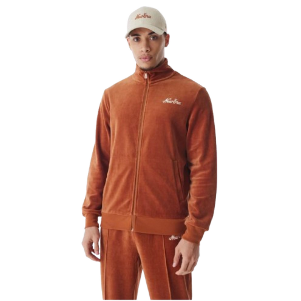 New Era Velour Brown Track Jacket