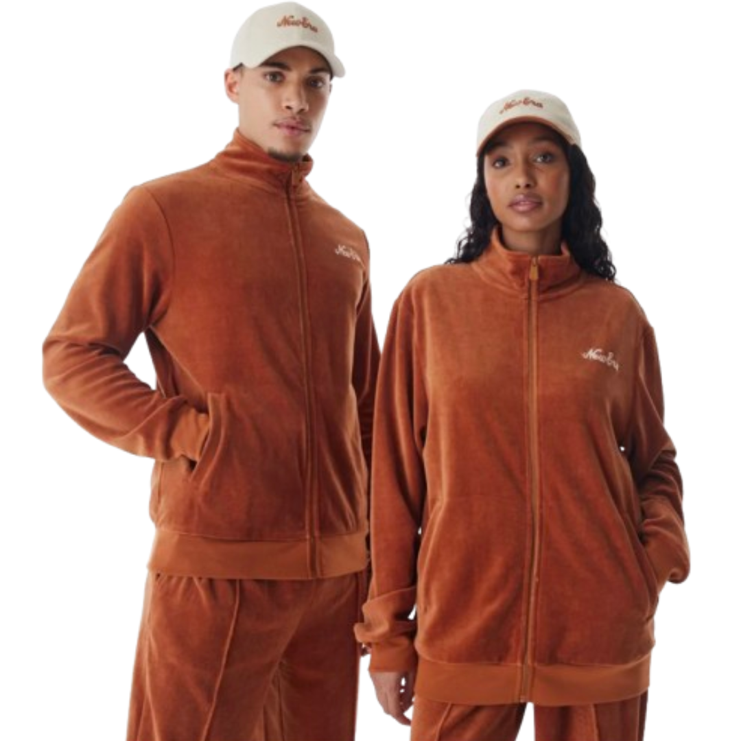 New Era Velour Brown Track Jacket