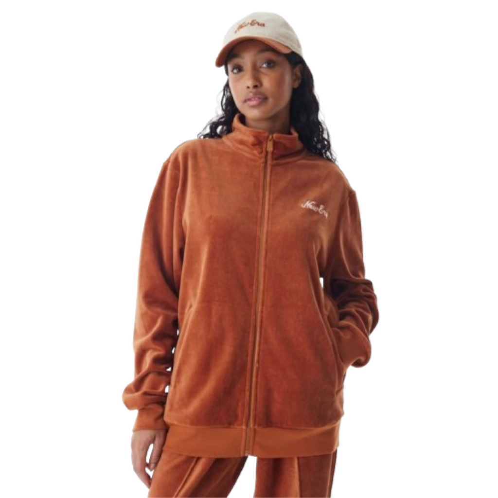 New Era Velour Brown Track Jacket