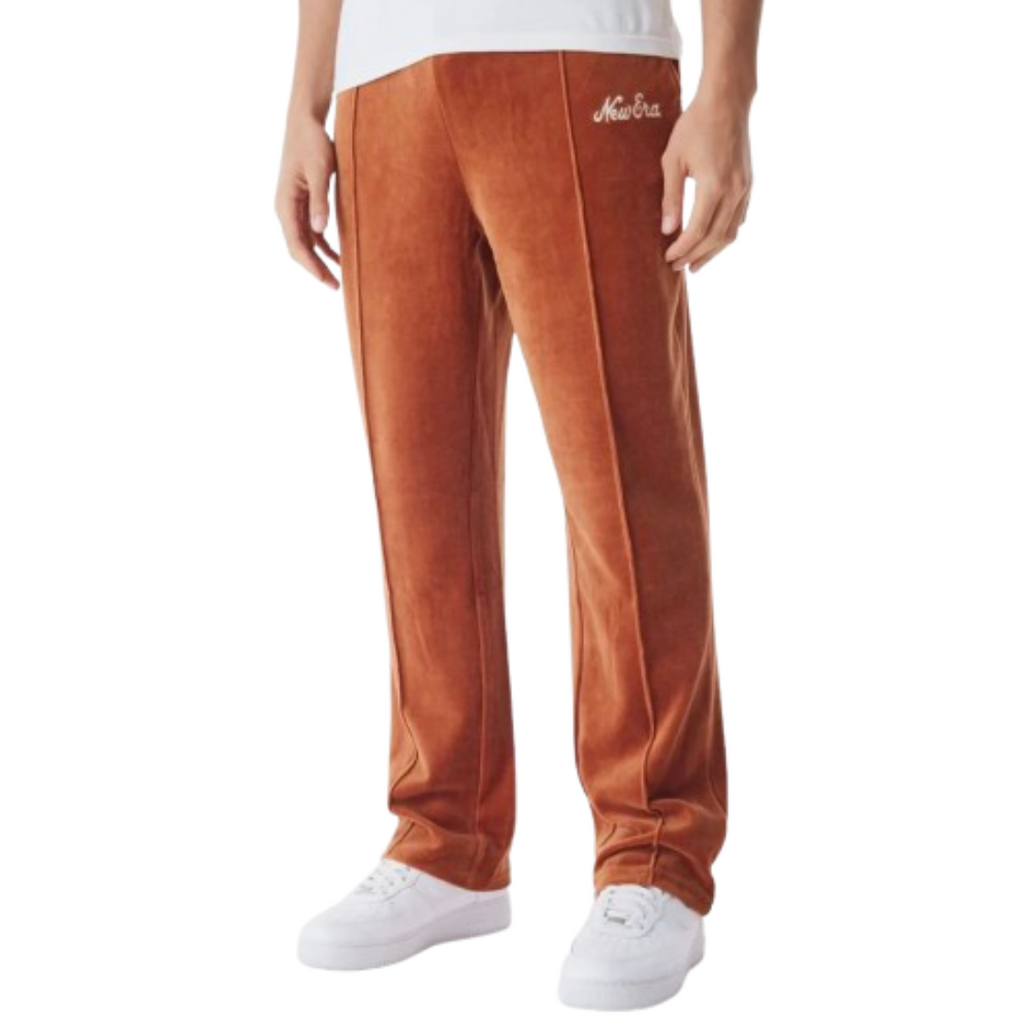 New Era Velour Brown Track Joggers