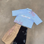 Noemotions Flower Shirt Light Blue