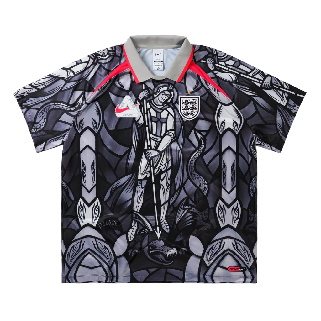 Palace x Nike England Dri-Fit Football Jersey Pewter Grey