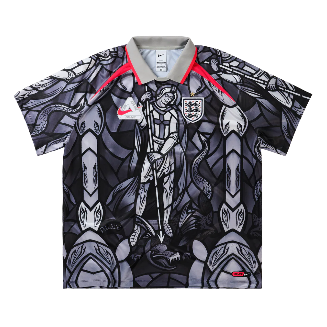 Palace x Nike England Dri-Fit Football Jersey Pewter Grey