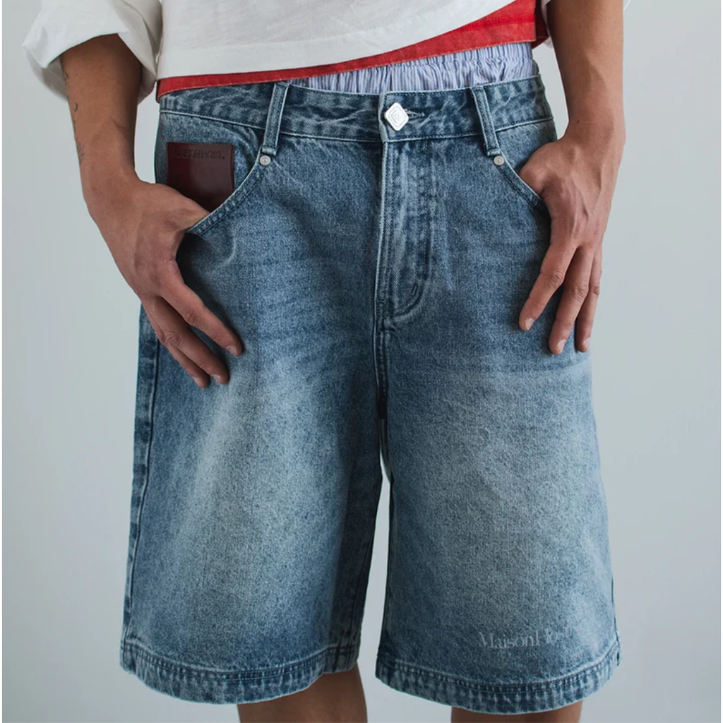 Maison Host Washed Denim Shortes