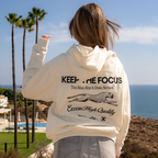 EXCESU Keep The Focus Beige Hoodie