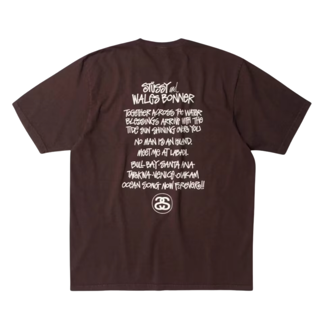 Stussy x Wales Bonner Ocean Song Tee Brown