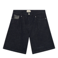 Maison Host Raw Denim Pleated Shorts