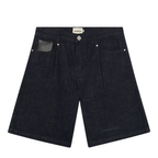 Maison Host Raw Denim Pleated Shorts