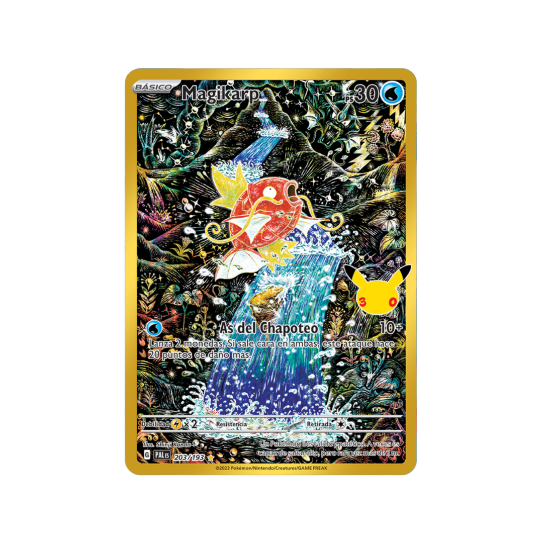 Carta Pokémon Magikarp - 30 Aniversario (30C PAL 203)