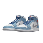 Jordan 1 Mid French Blue Fire Red