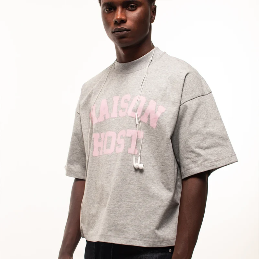 Maison Host Spray Varsity Grey Tee
