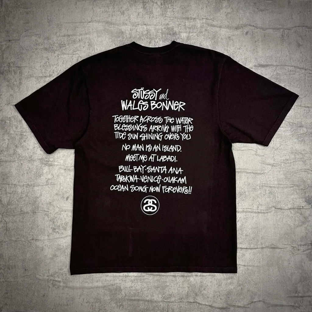 Stussy x Wales Bonner Ocean Song Tee Brown