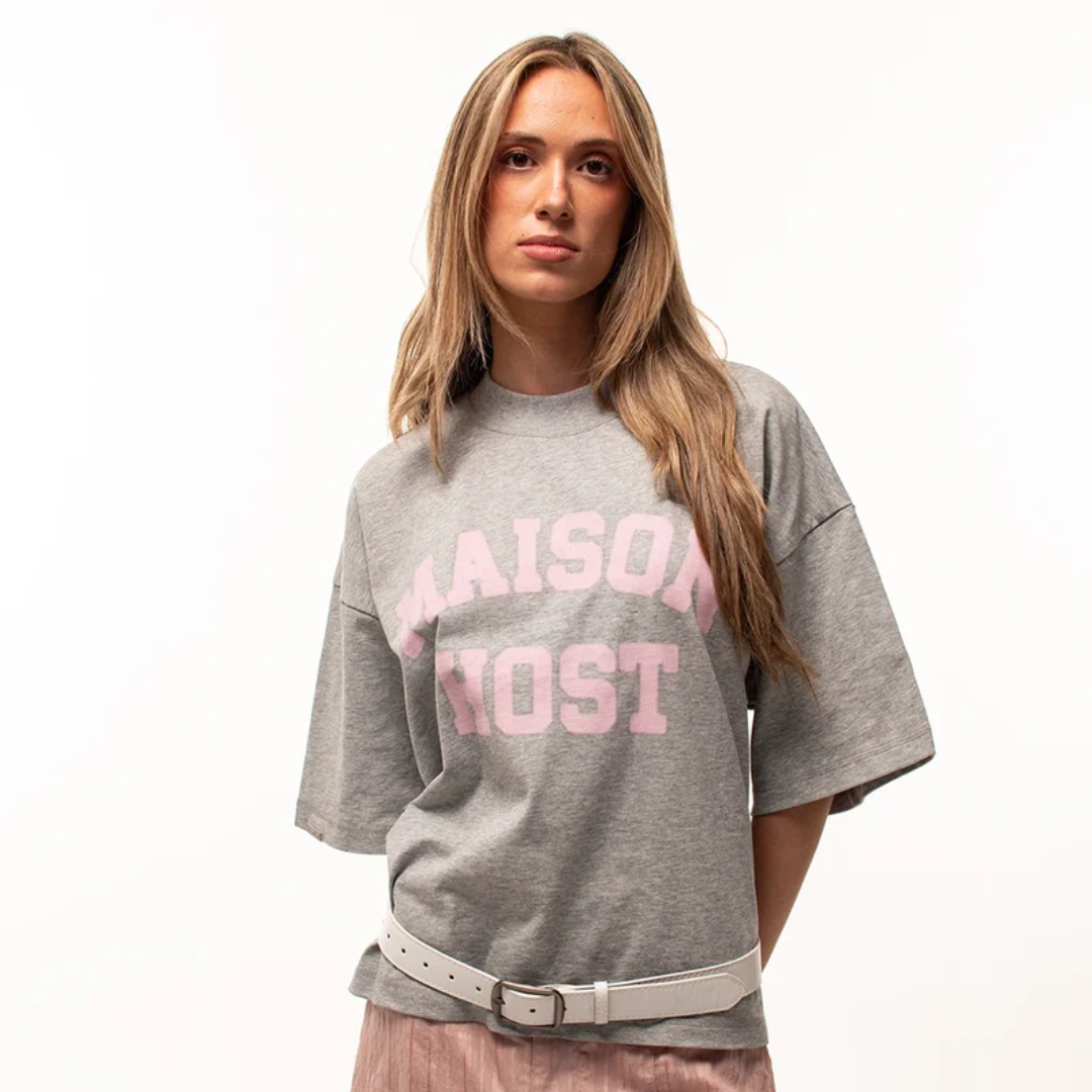 Maison Host Spray Varsity Grey Tee