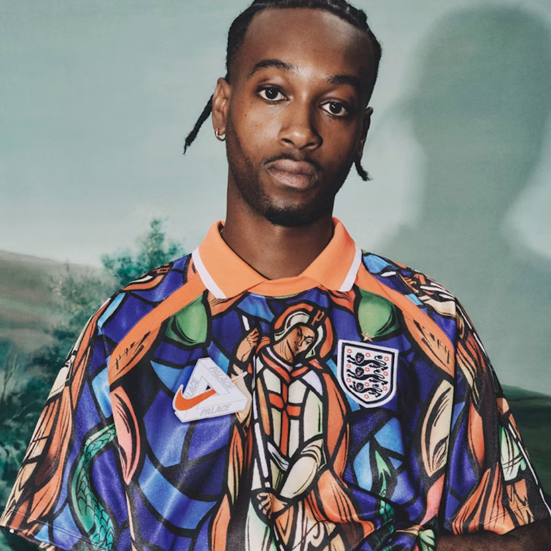 Palace x Nike England Dri-Fit Football Jersey Bright Crimson