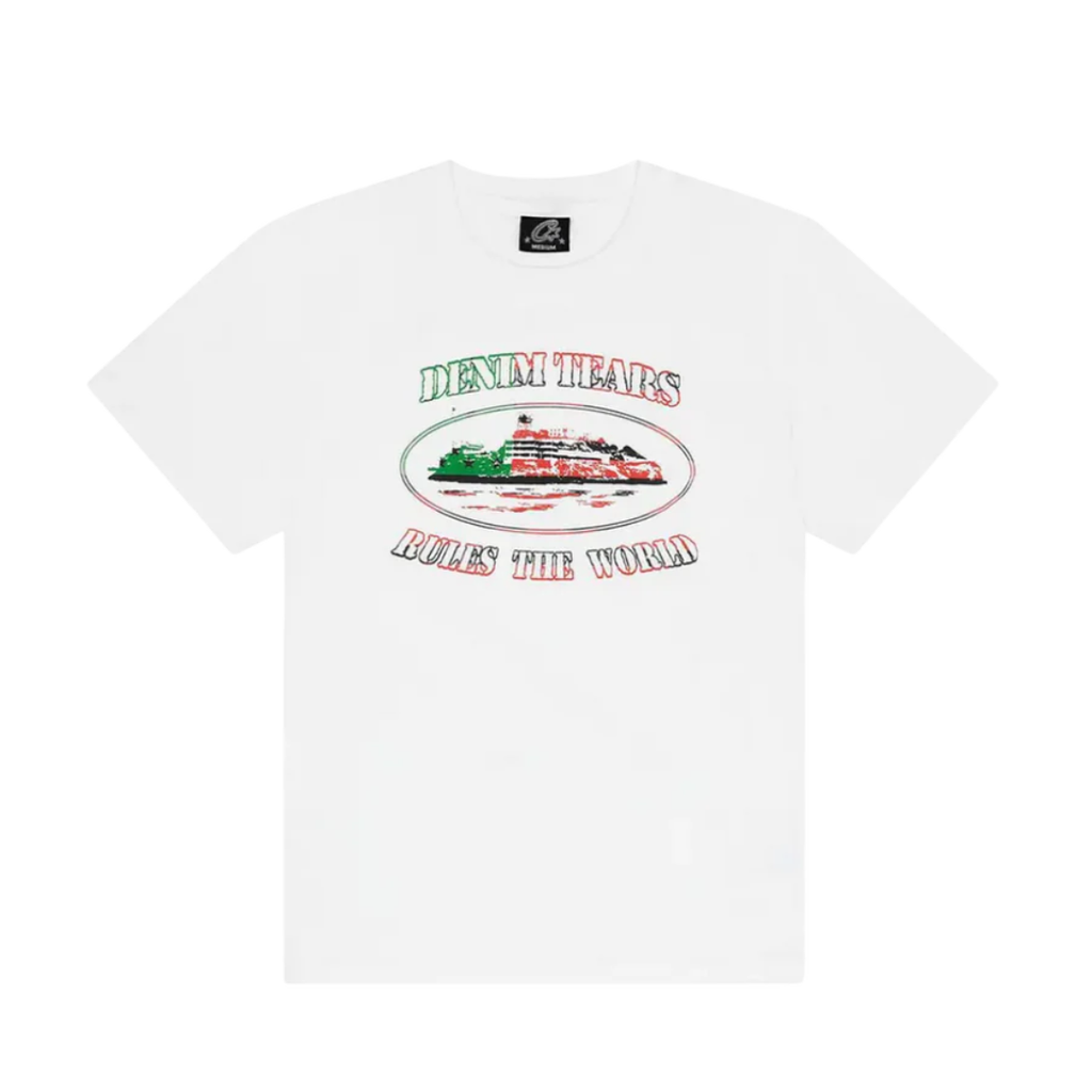 Corteiz x Denim Tears OG Alcatraz Tee White